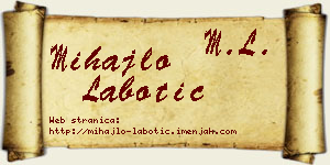 Mihajlo Labotić vizit kartica